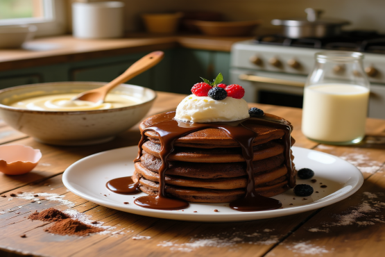 Pancake Chocolate ( فطيرة بالشوكولاتة )